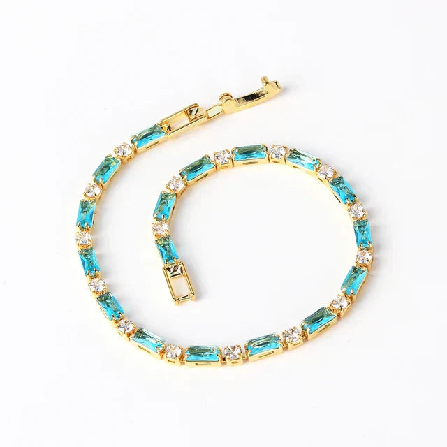 Naturlig Turkos Sten Armband | Guld