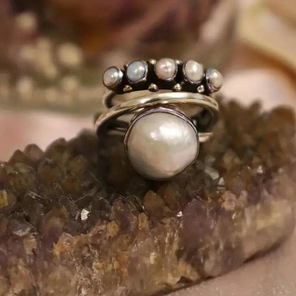 Pärl Stacking Ringar Set