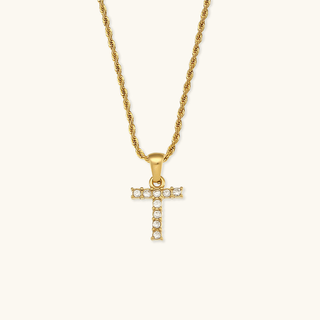 Maeve Bokstav Initial Diamanthalsband