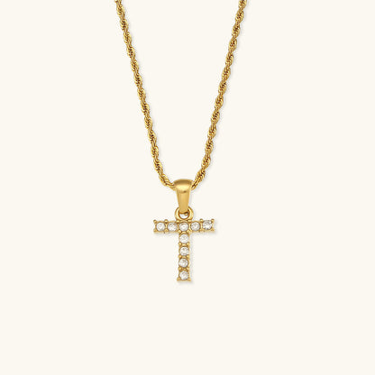 Maeve Bokstav Initial Diamanthalsband