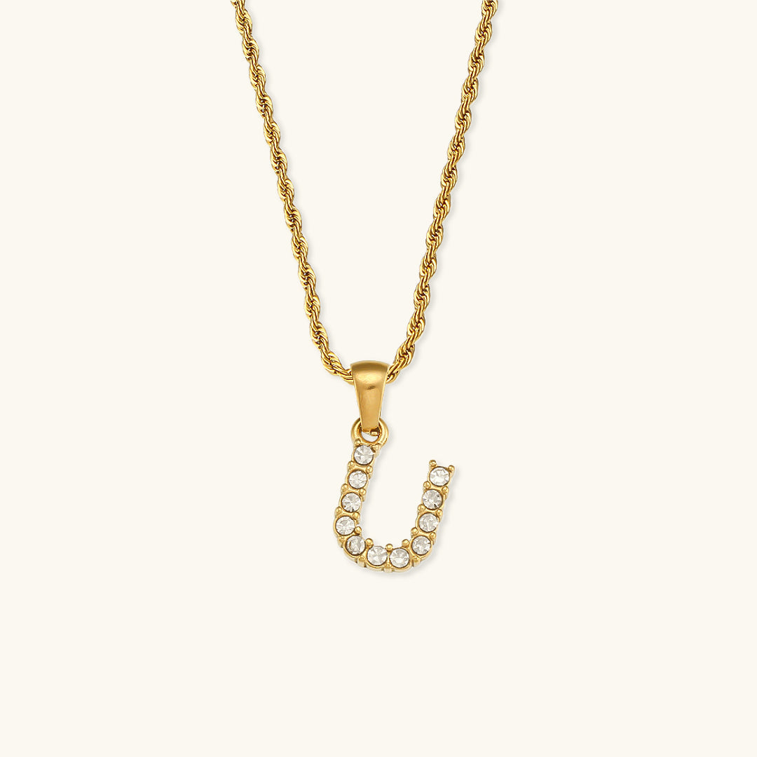 Maeve Bokstav Initial Diamanthalsband