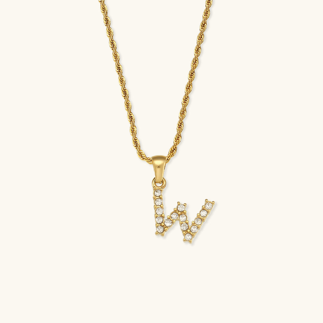 Maeve Bokstav Initial Diamanthalsband