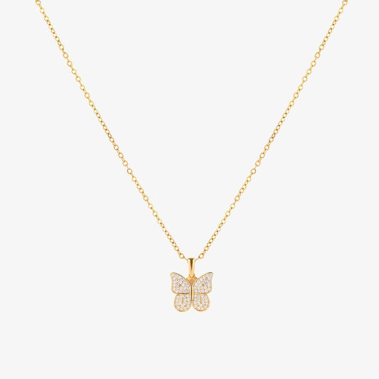 Radiant Fjäril Halsband | Guld
