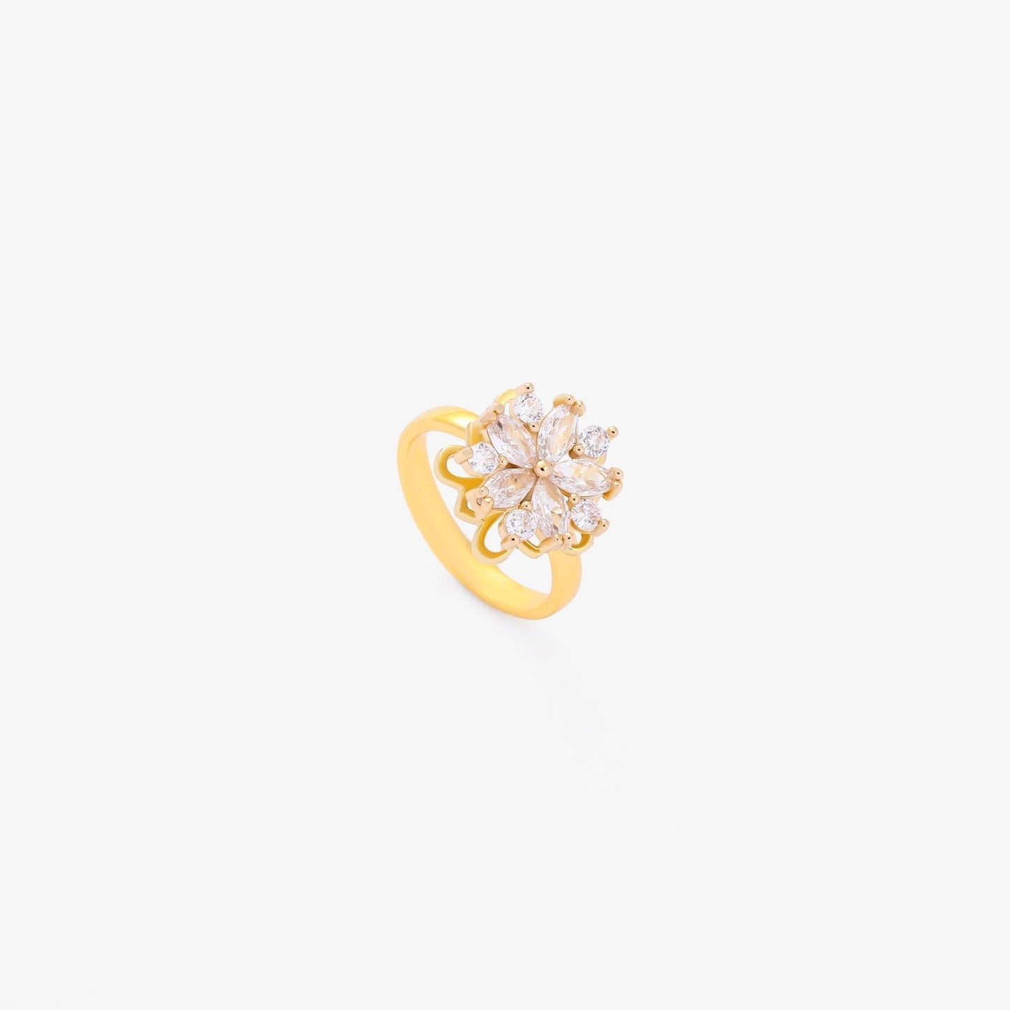 Flora Accent Snurrande Ring | Guld