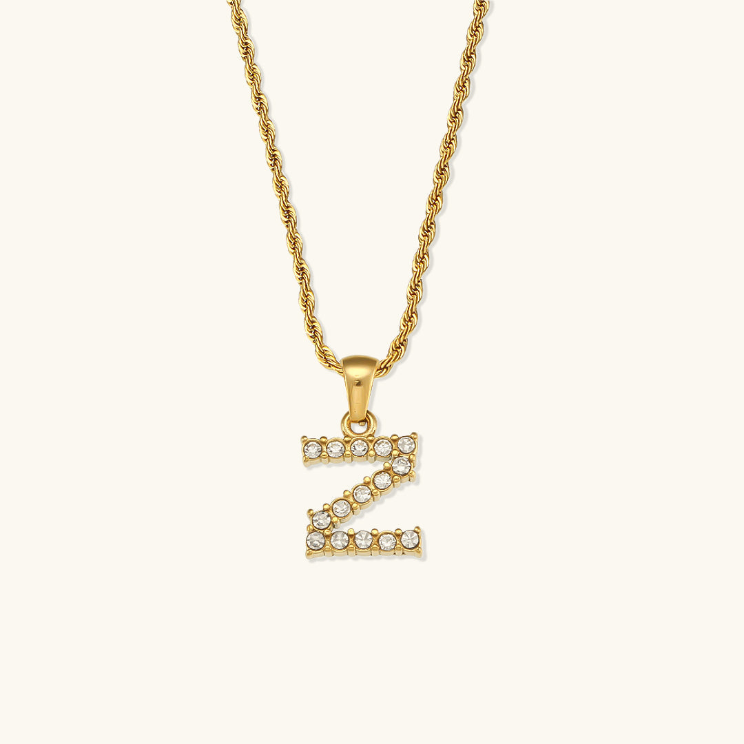 Maeve Bokstav Initial Diamanthalsband