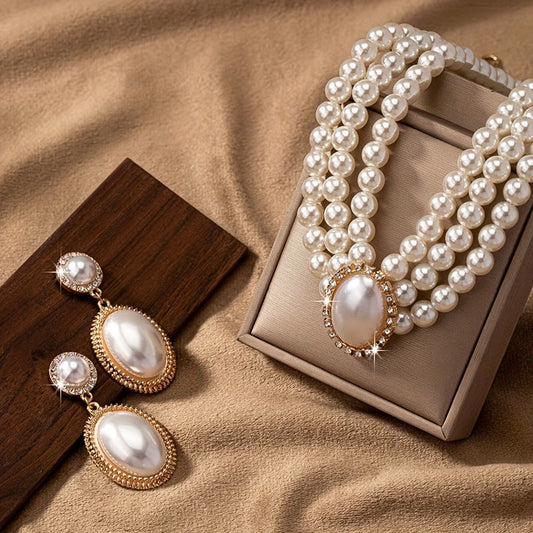 Vintage Pärl Strand Smycke Set