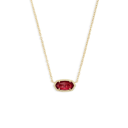 Klassisk Oval Rubin Halsband | Guld
