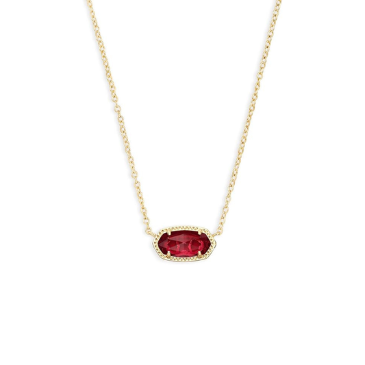 Klassisk Oval Rubin Halsband | Guld
