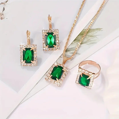 Sylvara Greenveil Smycke Set | Vitguld