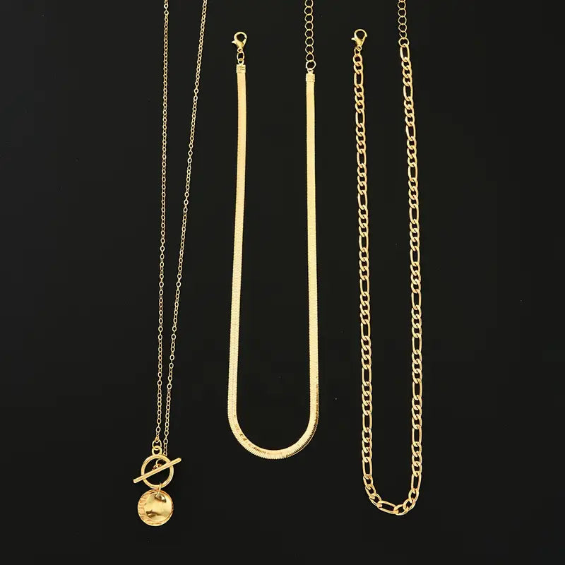 Savira Textured Coin Lagrad Halsband | Guld