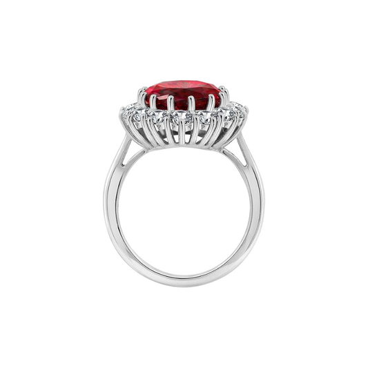 Scarlet Krona Rubin Ring | Vitguld