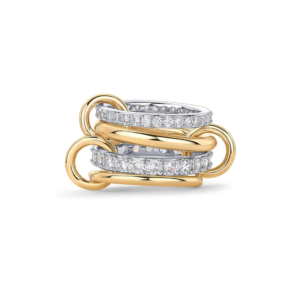 Interlock Stack Ringar | Guld