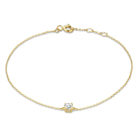 Cléa Moissanite Sten Armband | Guld