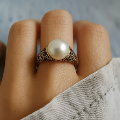 Timeless Vintage Pärl Guld Ring