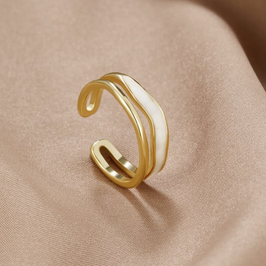 Guld Skulptural Wrap Ring
