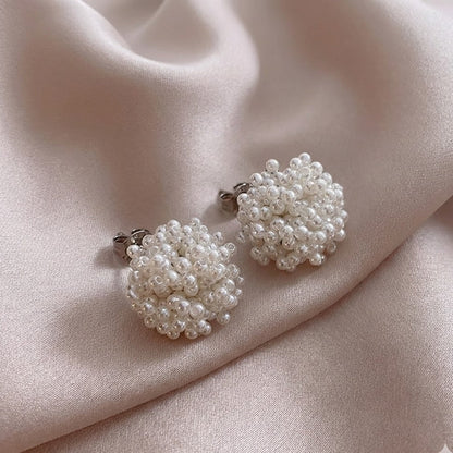Elegant Inlagd Pärl örhängen